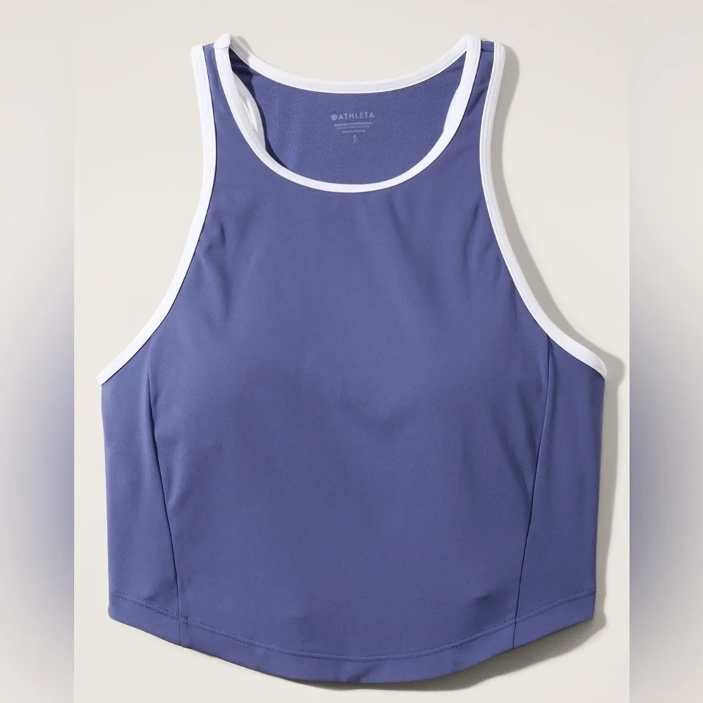 NWT Athleta Seabreeze Set of Crop Dusk Bikini Top D Cup) & Bottoms Sz S
